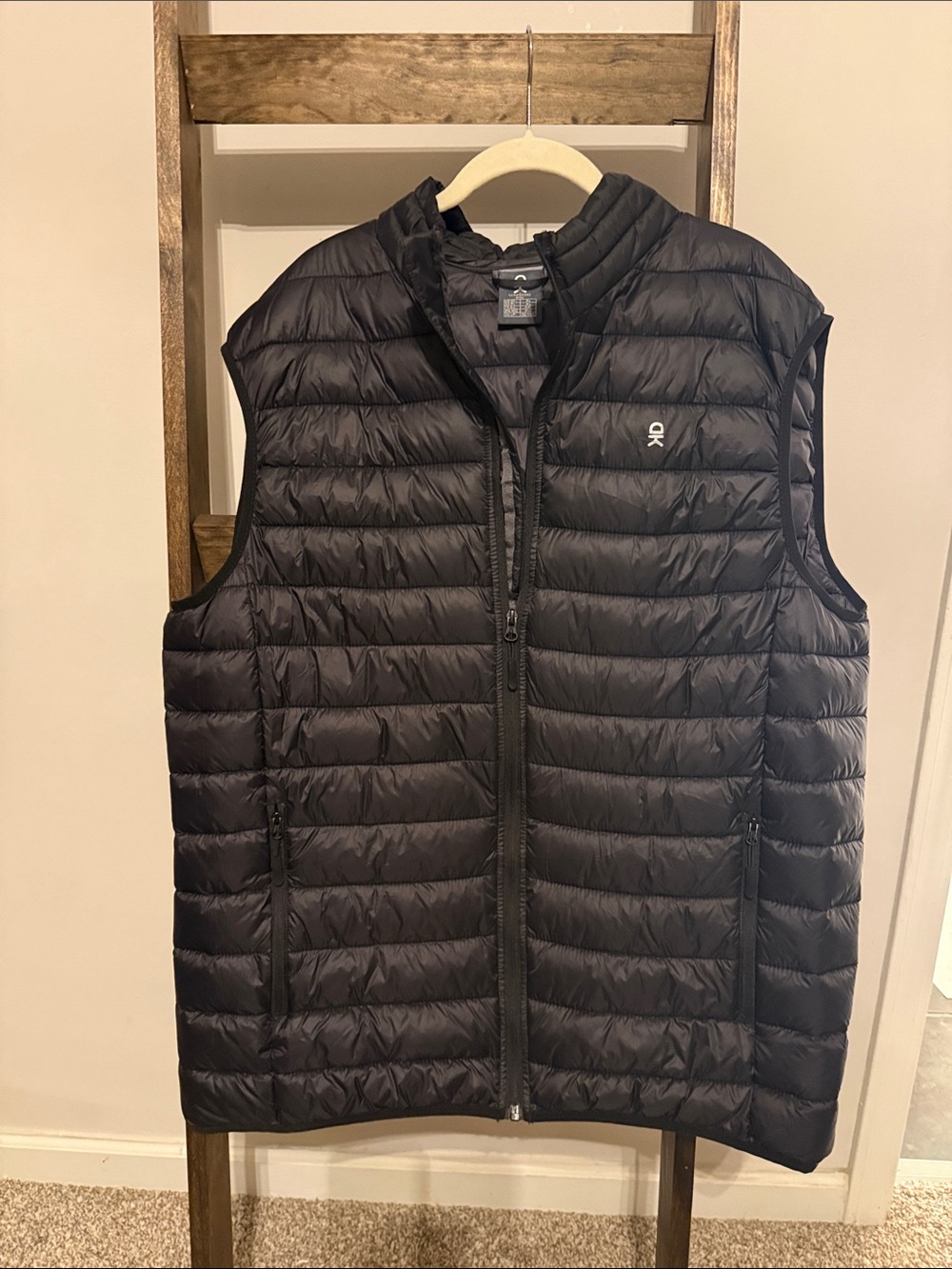 Calvin Klein Men's Black Quilted Packable Puffer Vest